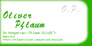 oliver pflaum business card